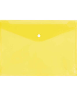 Plastic envelope A4 with clip Yellow
