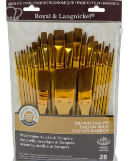 Pintslite komplekt sünteetiline 25tk brown taklon Royal & Langnickel