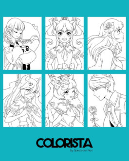 Alkoholi baasil Marker Komplekt 5markerit 2otsa+Värvimis lehed Colorista Stars of Manga