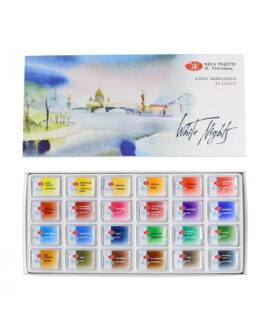 Akvarellid Komplekt “White Nights” 24 Värvi Pappkarbis 19411586