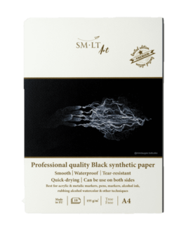 Synthetic Paper Pad Black A4 10pg 155 gsm