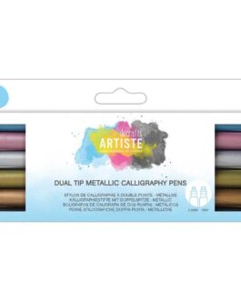 Kalligraafia Markerid Artiste Pintsel- Ja Lõigatud Otsaga Metallic (6pk)