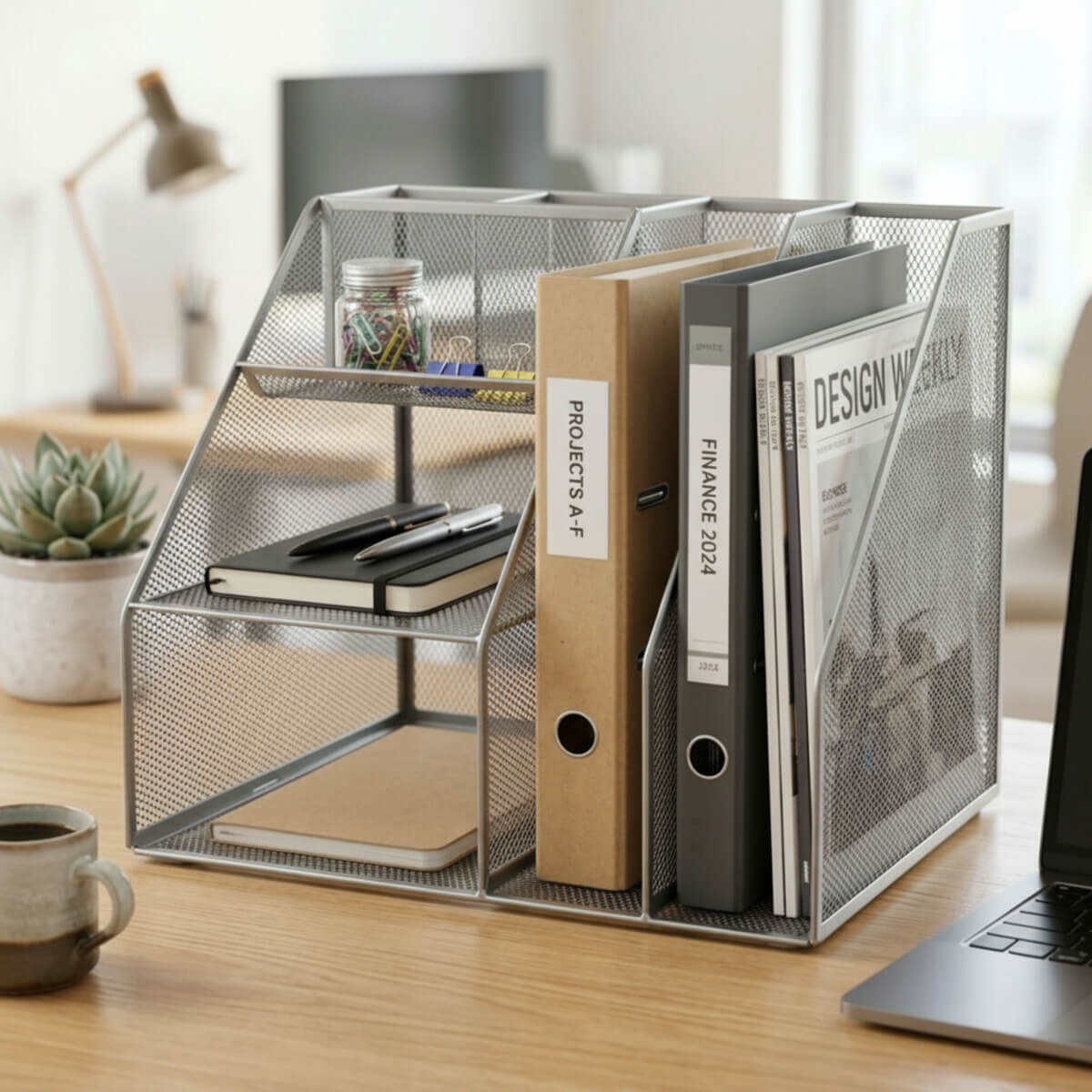 Lauagarnituur/ajakirjahoidja 7osa metallvõre hõbe D.Rect