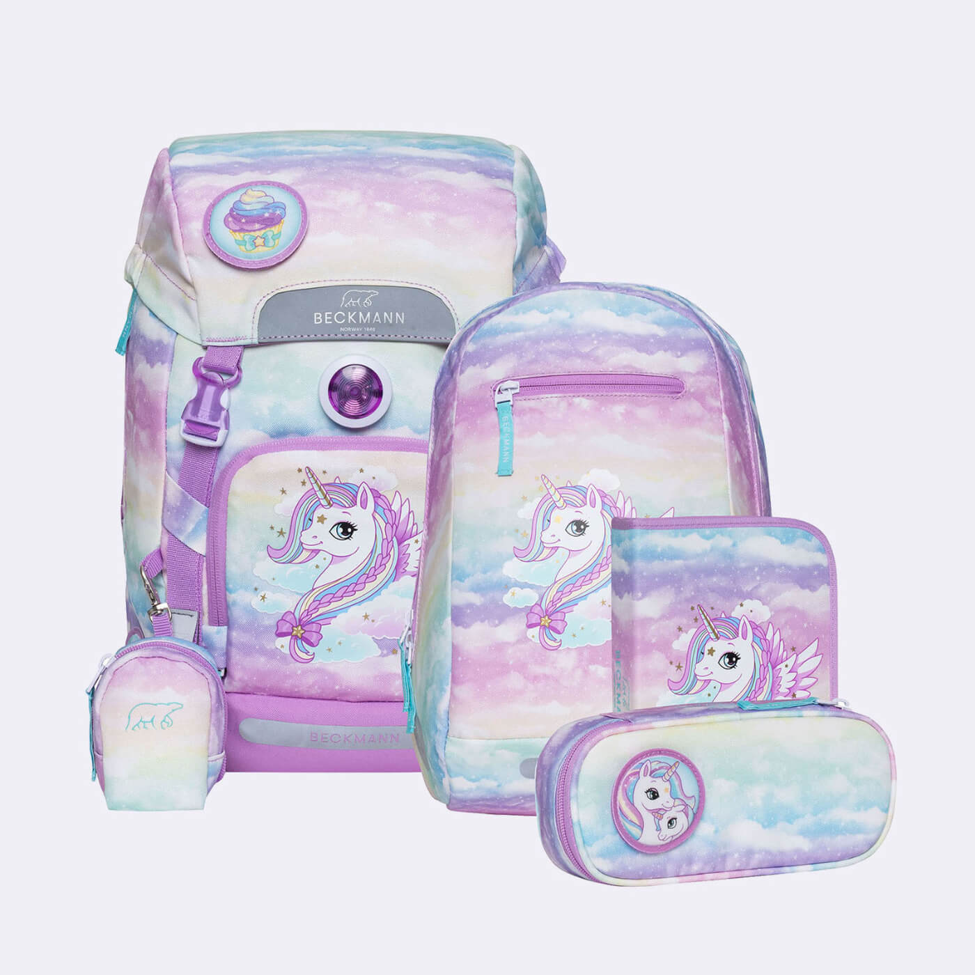Koolikott - Seljakott Komplekt 6 osa Beckmann Classic 22Ltr set Unicorn