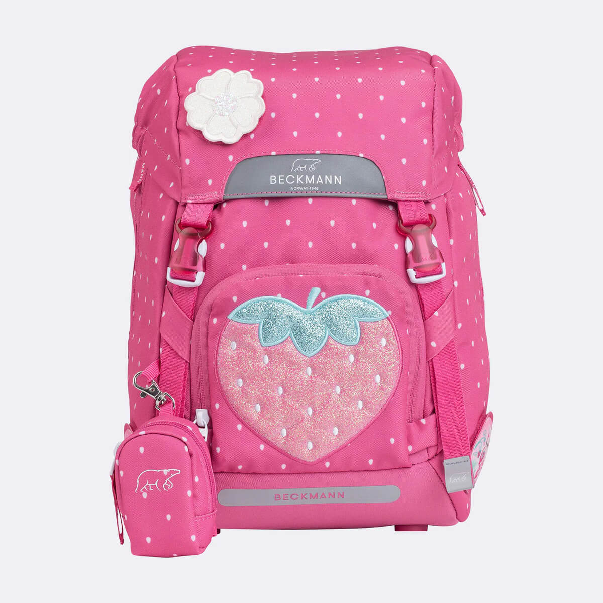 Schoolbag - Backpack Set 6 pieces Beckmann Classic (22 liters), Strawberry - Image 2