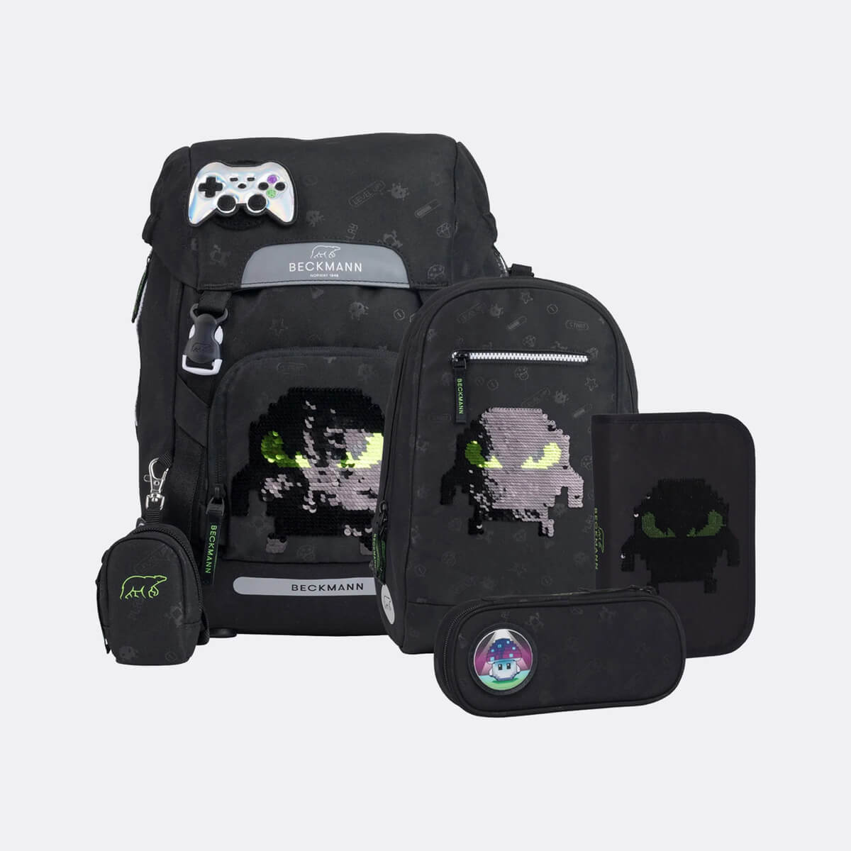 Schoolbag - Backpack 6-piece set Beckmann Classic (22 liters) Pixel