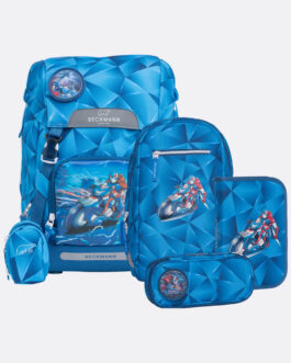 Schoolbag – Backpack 6-piece set Beckmann Classic (22 liters) Blue Lightning