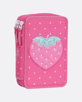Three Section Pencil Case Beckmann Strawberry
