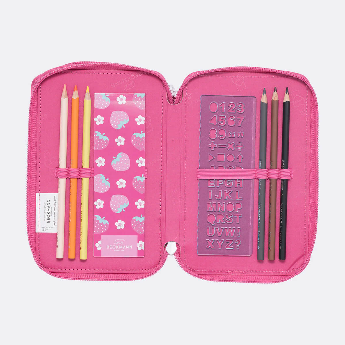 Three Section Pencil Case Beckmann Strawberry - Image 3