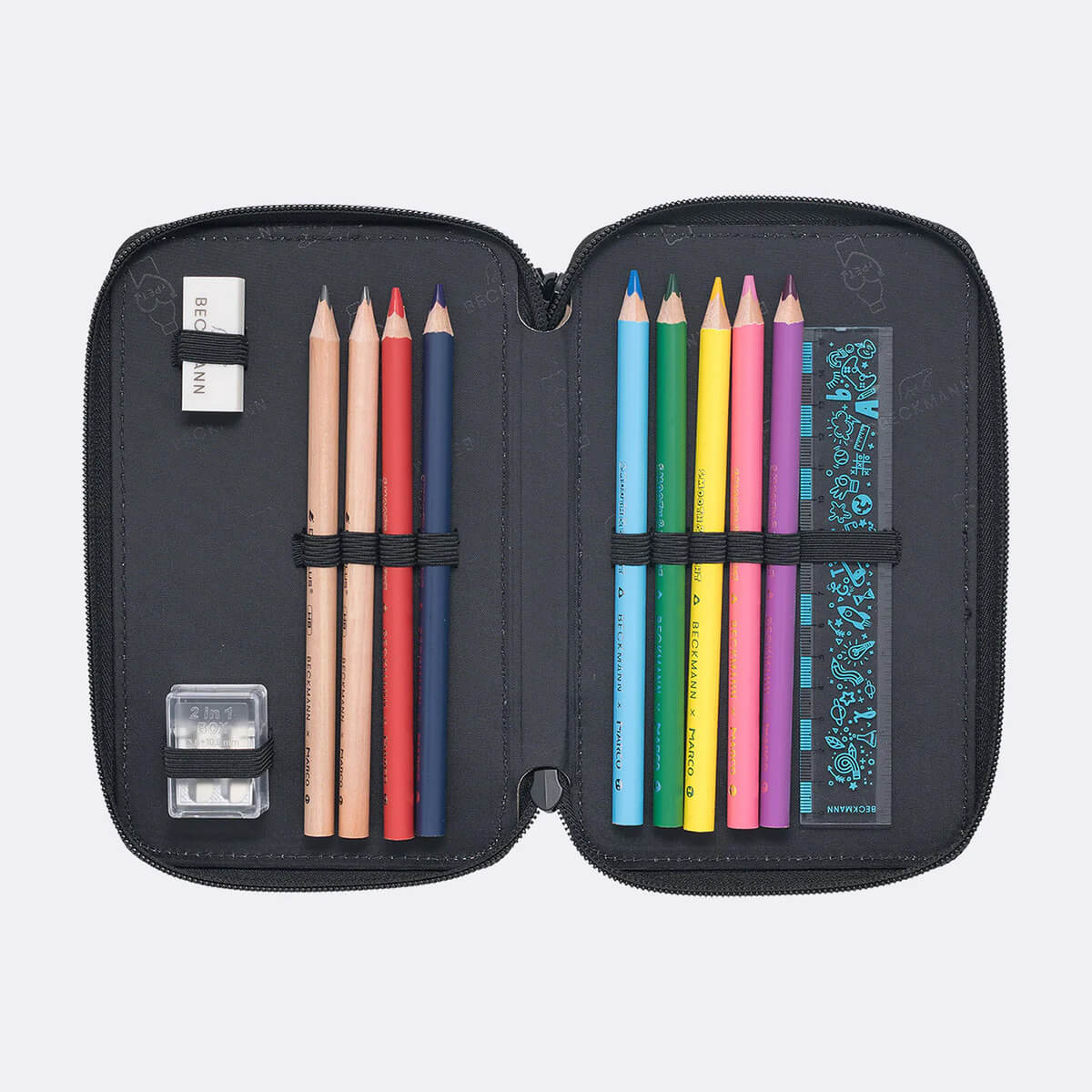 Three Section Pencil Case Beckmann Pixel - Image 3