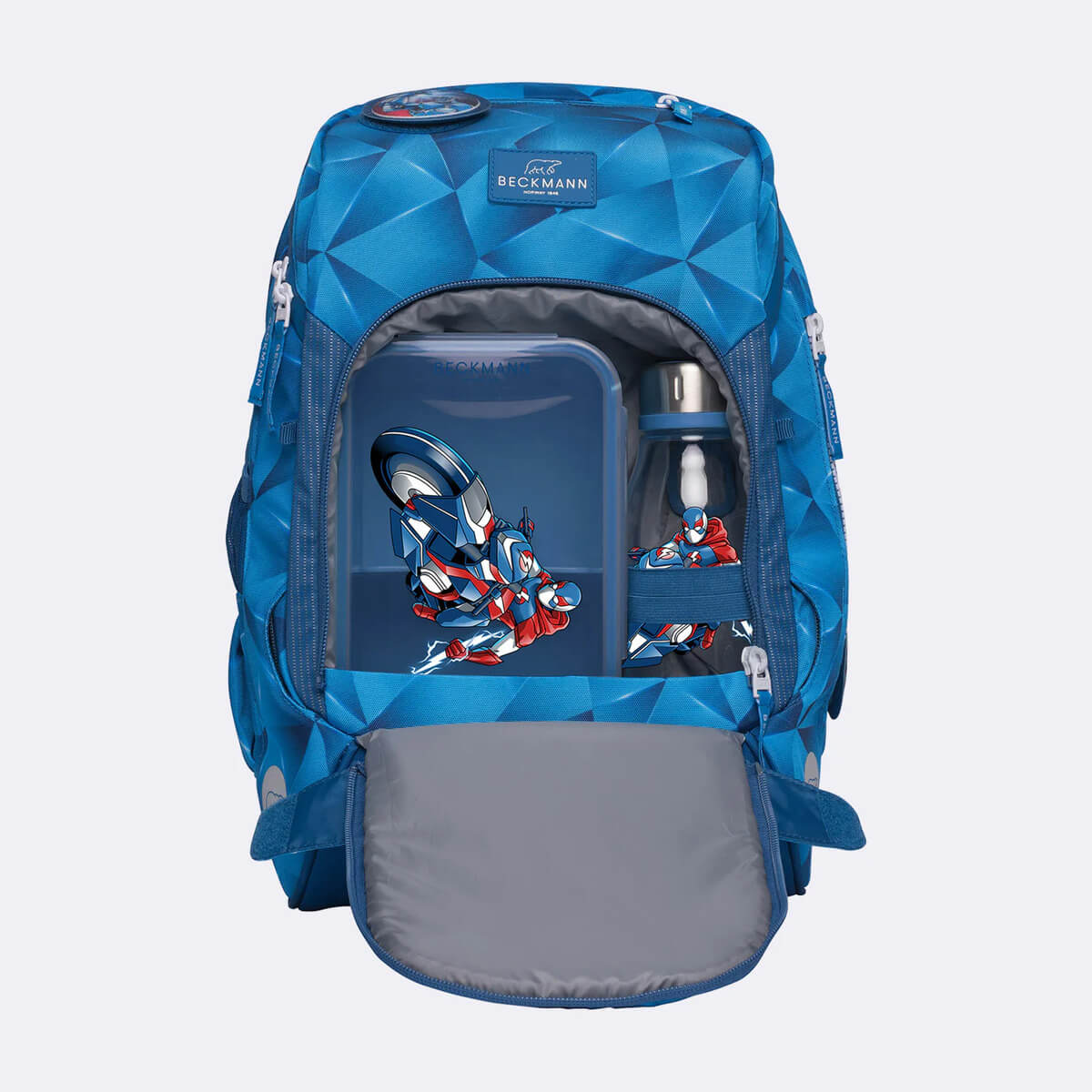 Koolikott - Seljakott Beckmann Active Air FLX Blue lightning 20-25 liitrit + set - Pilt 9