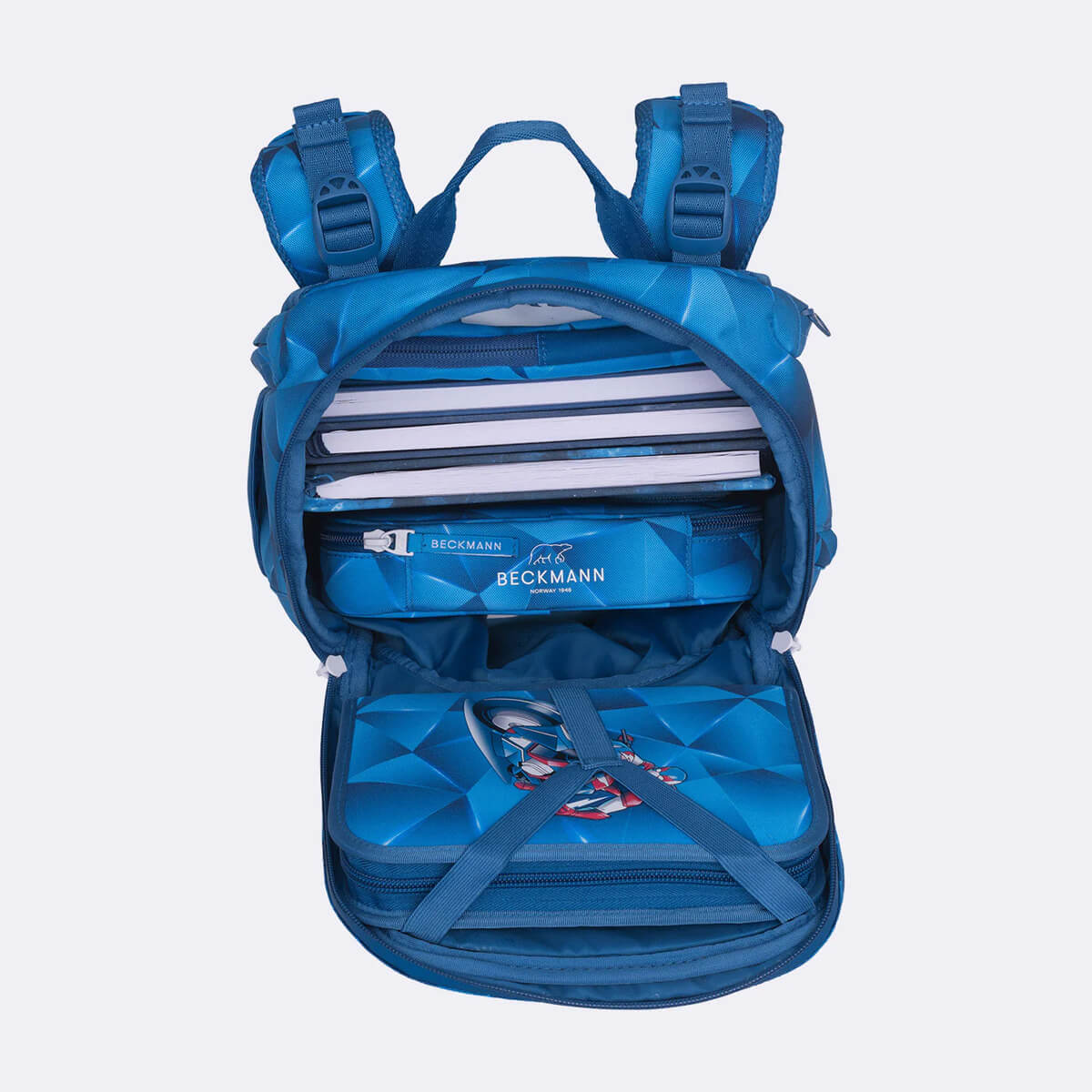 Koolikott - Seljakott Beckmann Active Air FLX Blue lightning 20-25 liitrit + set - Pilt 10