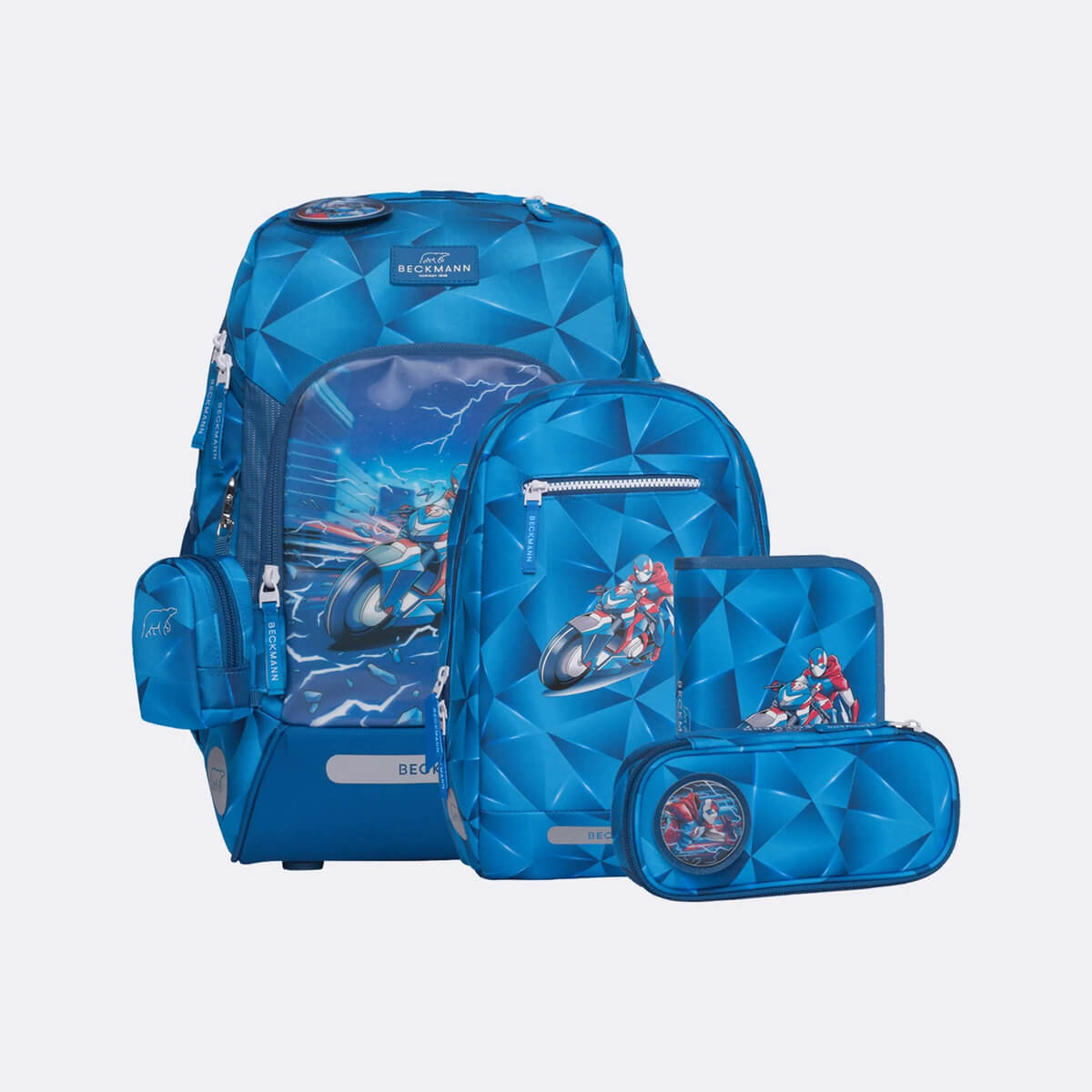Koolikott - Seljakott Beckmann Active Air FLX Blue lightning 20-25 liitrit + set
