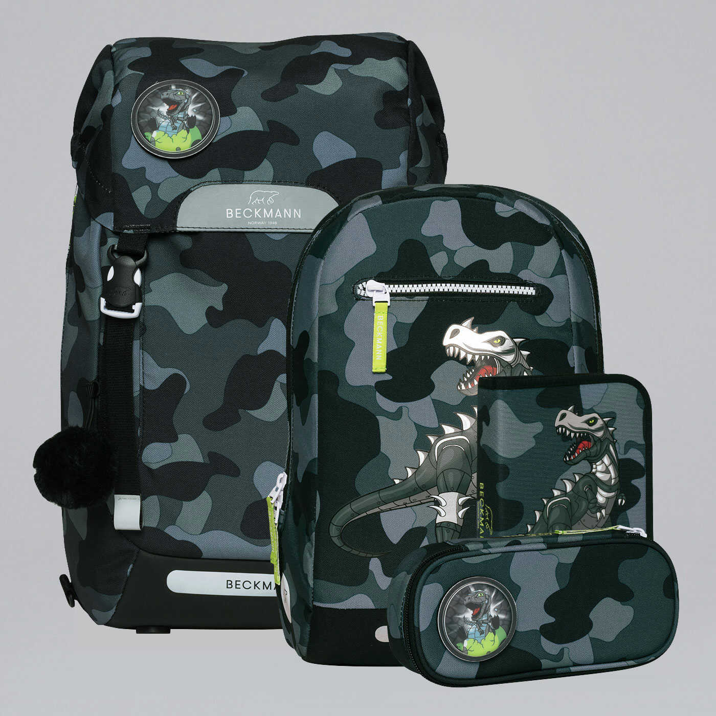 Koolikott - Seljakott Beckmann Classic Maxi Camo Rex 28+12 Ltr set
