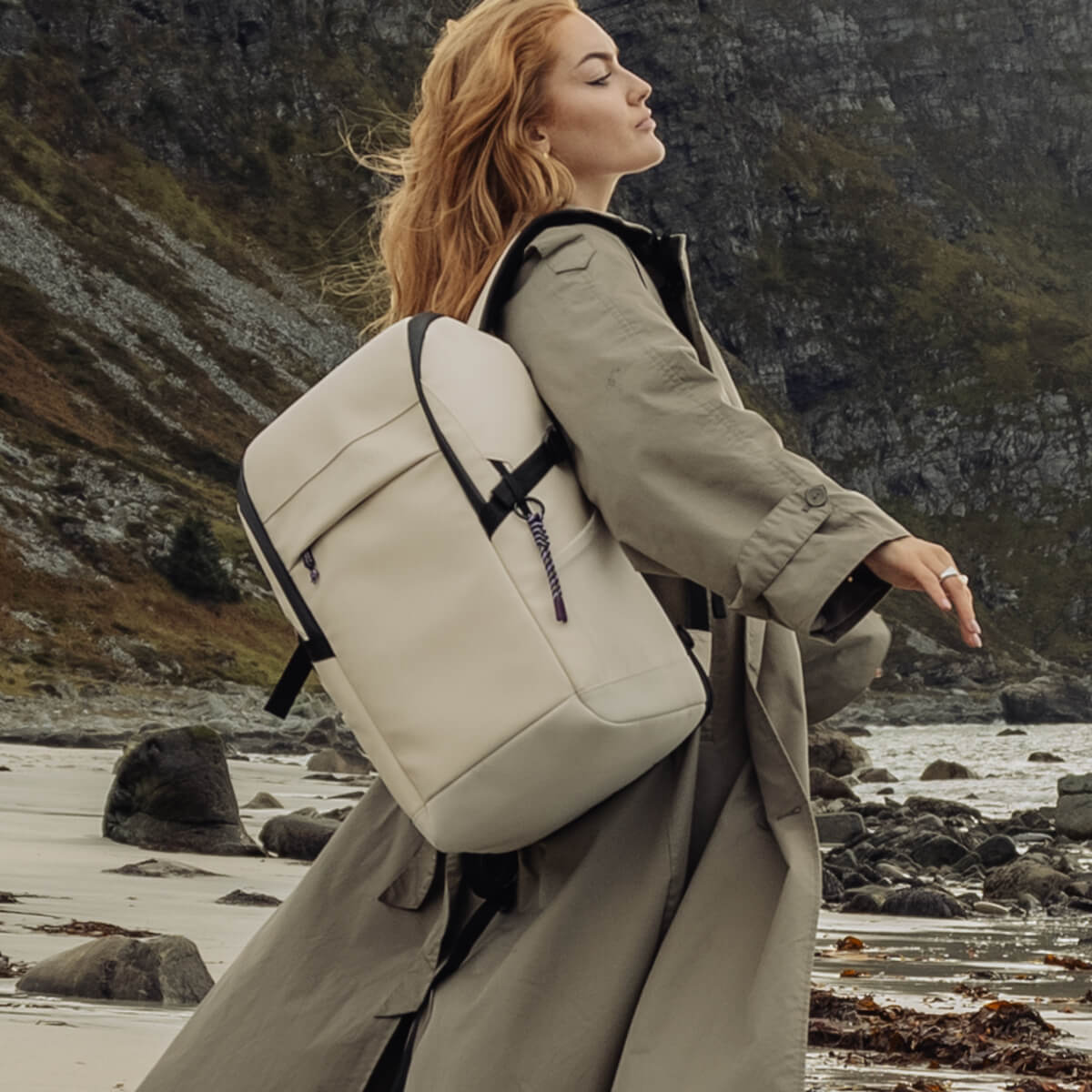 Seljakott Beckmann Street FLX Funky Cream 30-35 liitrit - Image 9