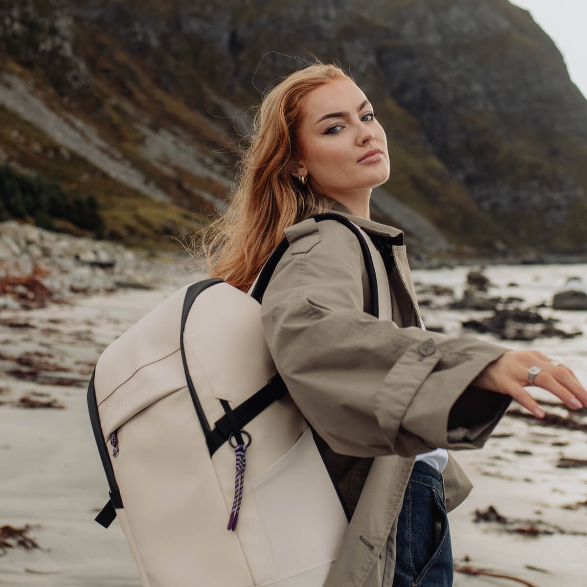 Seljakott Beckmann Street FLX Funky Cream 30-35 liitrit - Image 8