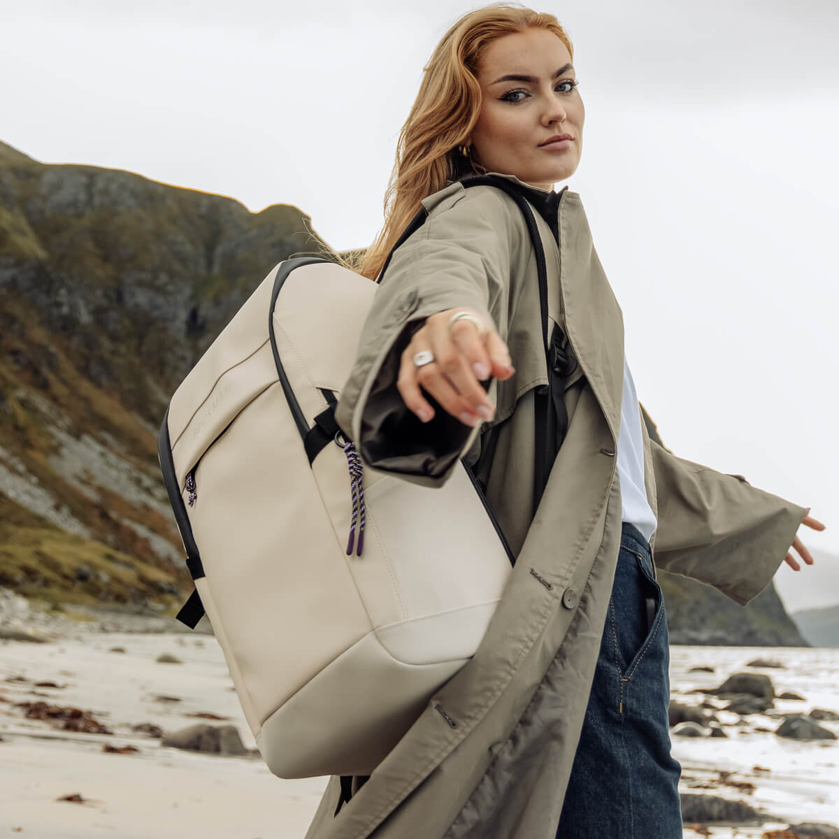 Seljakott Beckmann Street FLX Funky Cream 30-35 liitrit - Image 10