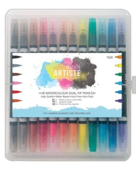 Artiste Watercolour Dual-Tip Tindipliiatsid 12pk Brush & Marker
